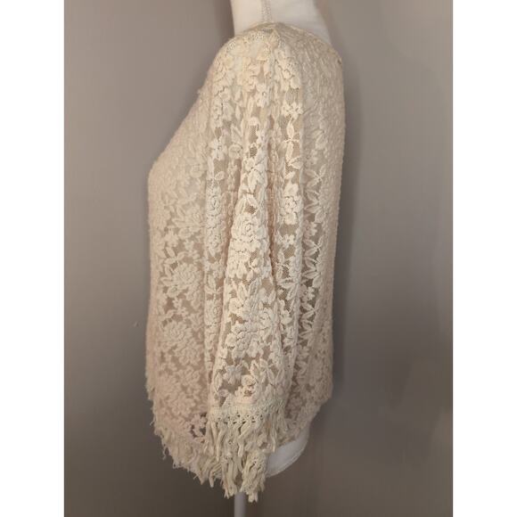 Patterson J. Kincaid originals lace coquette tassel shirt - Picture 2 of 7